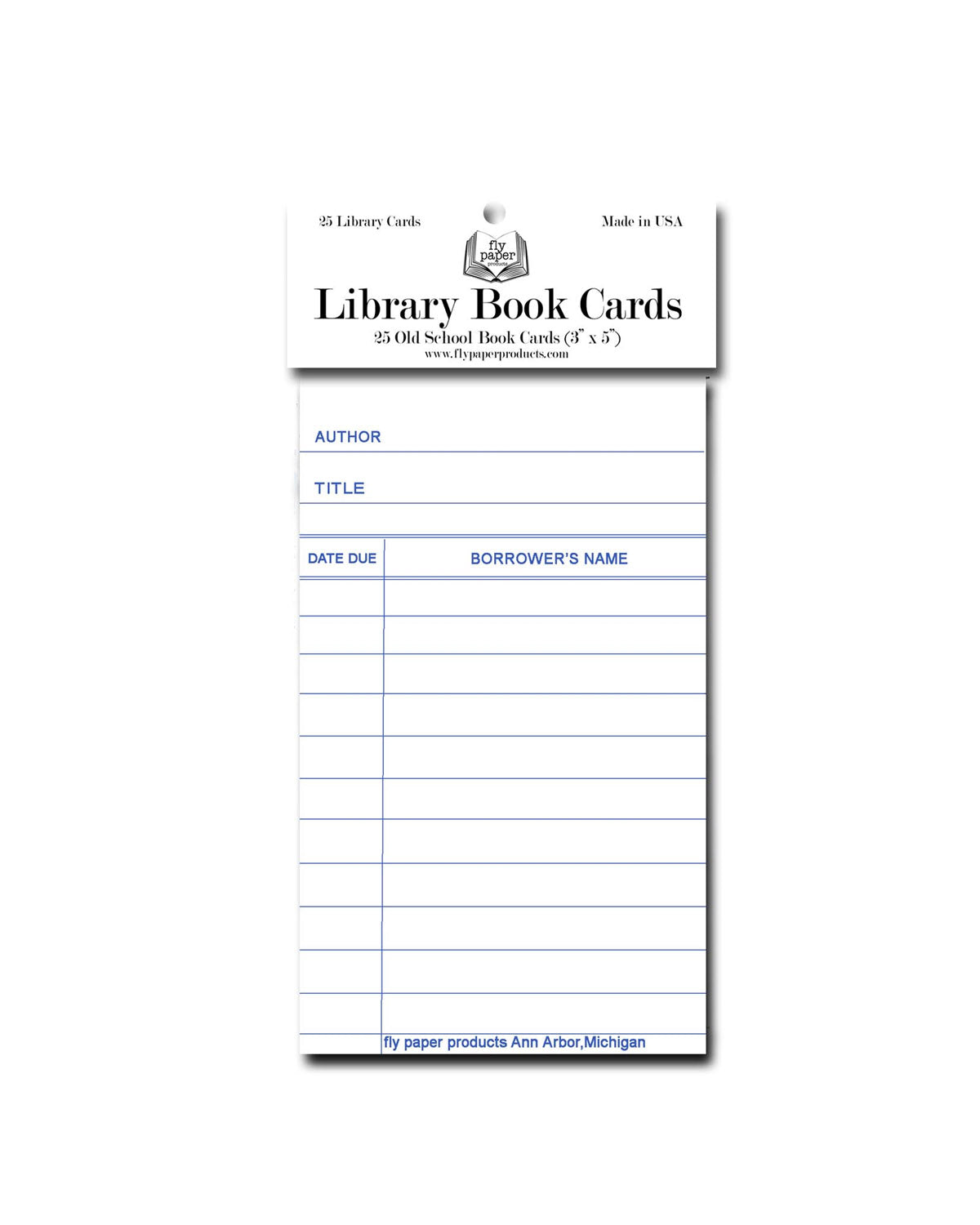 Printable Library Card Template