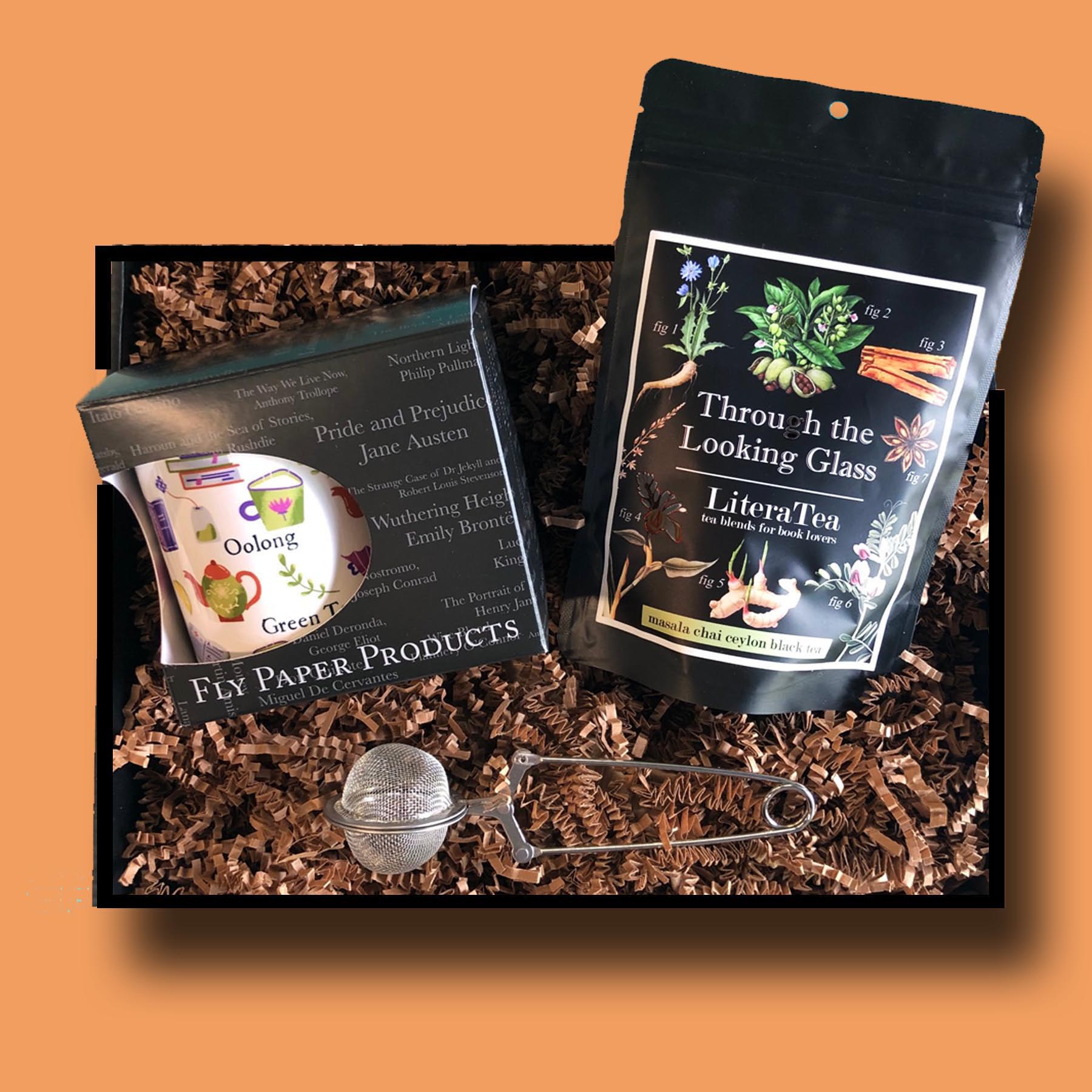 Literary Tea Lover Curated Boxed Gift Set with a Bookish themed Mug ...