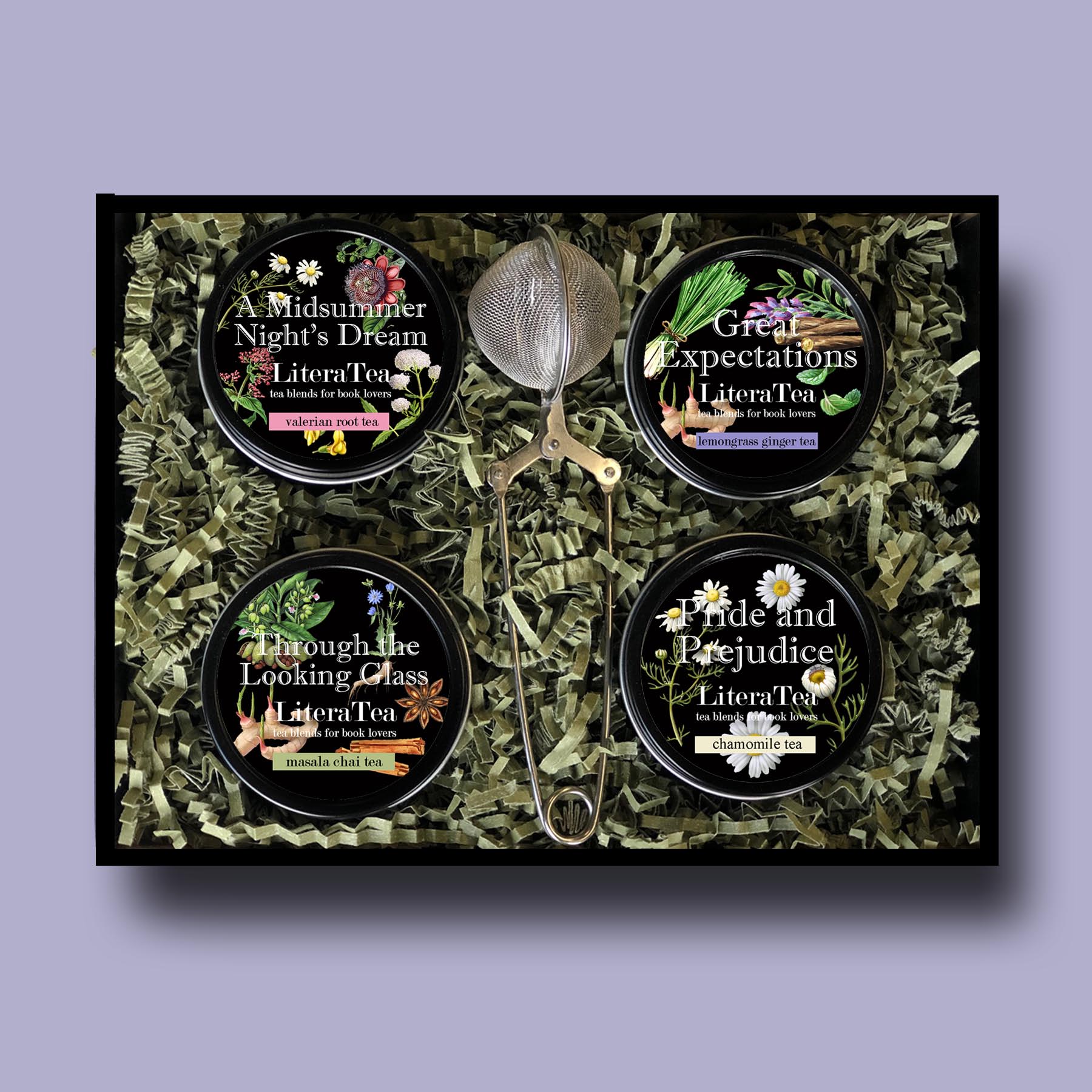 Ultimate Tea Lover Assortment Gift Box with 4 Mini Loose Leaf Tea Blen ...